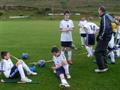 Coach Willie Cowie Gives Team Talk Click for full size image