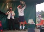 Skye Captain Gibby MacDonald with the Balliemore Cup