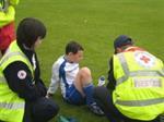 Willie Cowie receives treatment at the recent World Cup Final