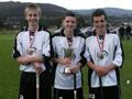 North Captain Martin Bruce With The Fraser MacPhee Trophy Flanked By Skye Team Mates Scott MacLeod and Iain Grant Click for full size image